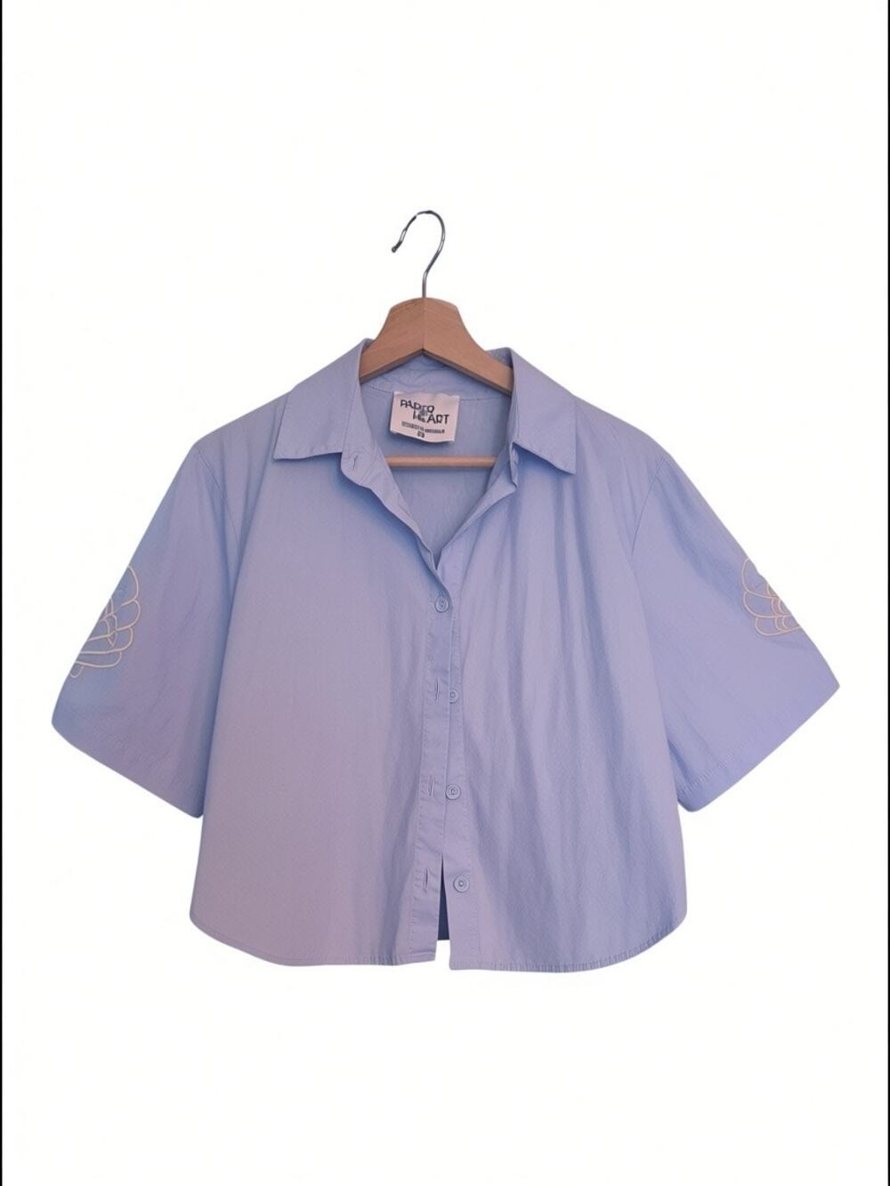 Paper Heart Australia Shell Embroidered Button-Up Top XS